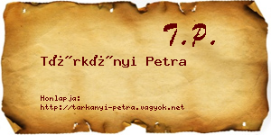 Tárkányi Petra névjegykártya